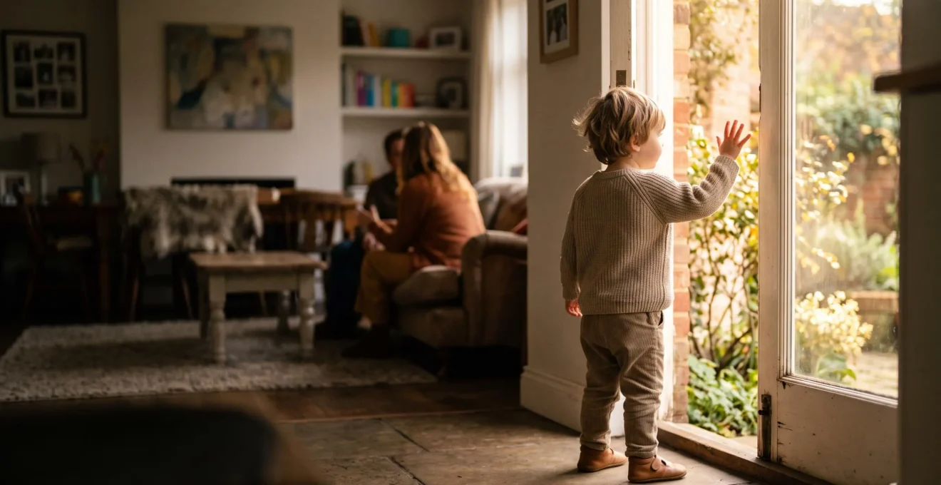A child reaching toward a beam of light in a doorway, symbolizing the journey toward finding their own voice and self-advocacy